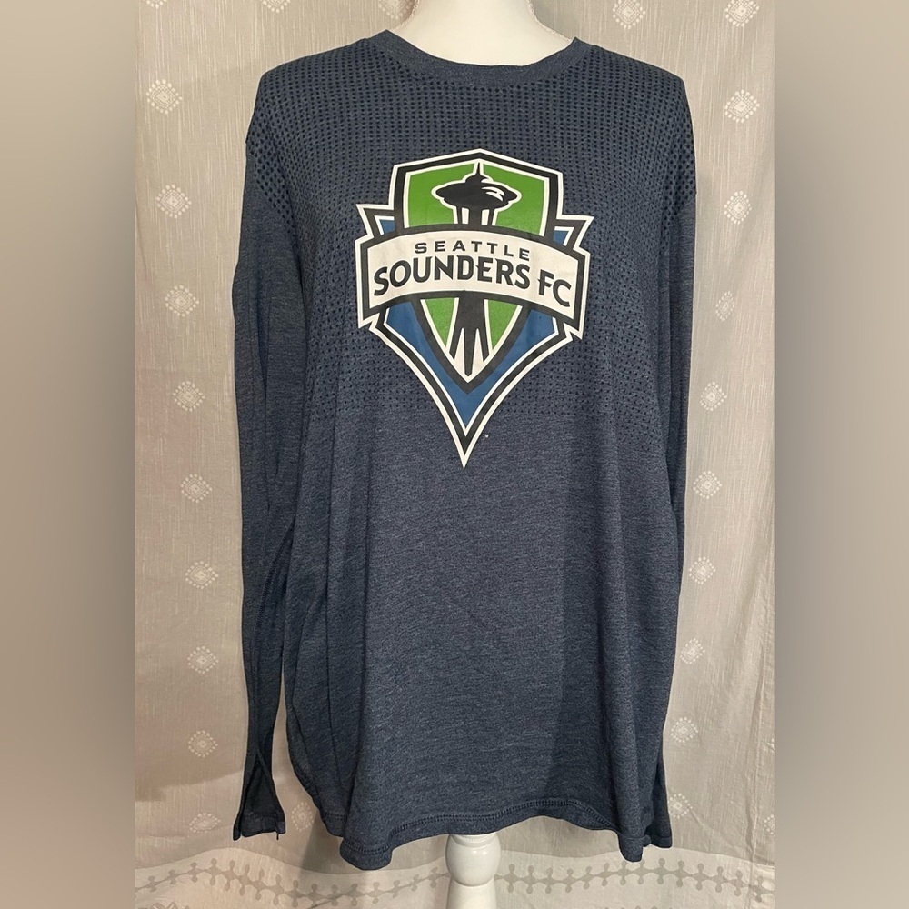 Adidas Seattle Sounders FC Navy Long Sleeve Shirt Size XXL
